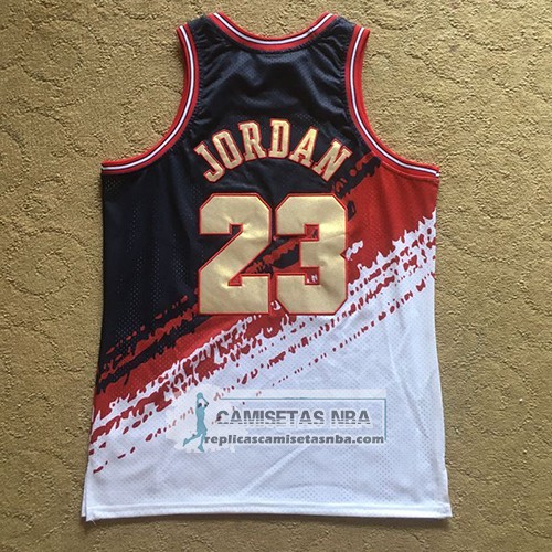 Camiseta Chicago Bulls Michael Jordan Mitchell & Ness Negro Rojo